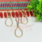 Drop Pendant Necklace with Earrings Bezel Set