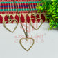 Heart Pendant Necklace with Earrings Bezel Set