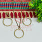 Round Pendant Necklace with Earrings Bezel Set