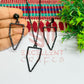 Pentagon Pendant Necklace with Earrings Bezel Set