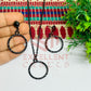 Round Pendant Necklace with Earrings Bezel Set