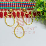 Oval Pendant Necklace with Earrings Bezel Set