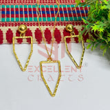 Pentagon Pendant Necklace with Earrings Bezel Set