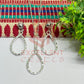 Drop Pendant Necklace with Earrings Bezel Set