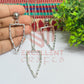 Pentagon Pendant Necklace with Earrings Bezel Set
