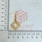 Rhombus Shape Brass Charm Earrings