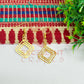 Rhombus Shape Brass Charm Earrings