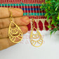 Drop Shape Brass Charm Earrings