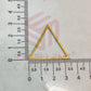 30x30mm Triangle Shape Brass Frame - Gold