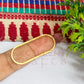 18x40mm Curve Rectangle Shape Brass Frame - Gold