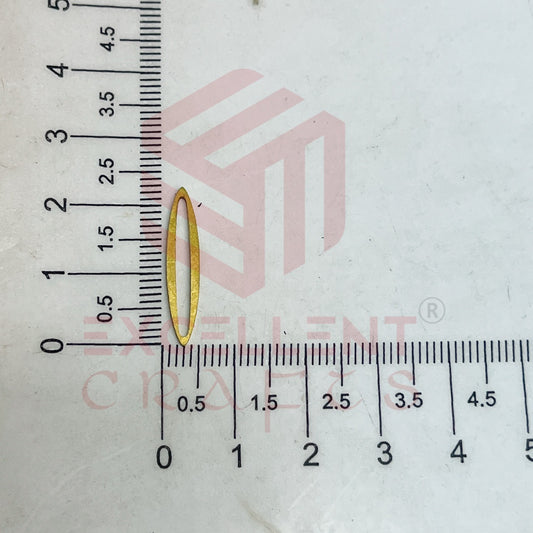 5x23mm Oval Shape Brass Frame - Gold
