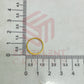 15mm Circle Open Back Brass Frame Bezel- Gold