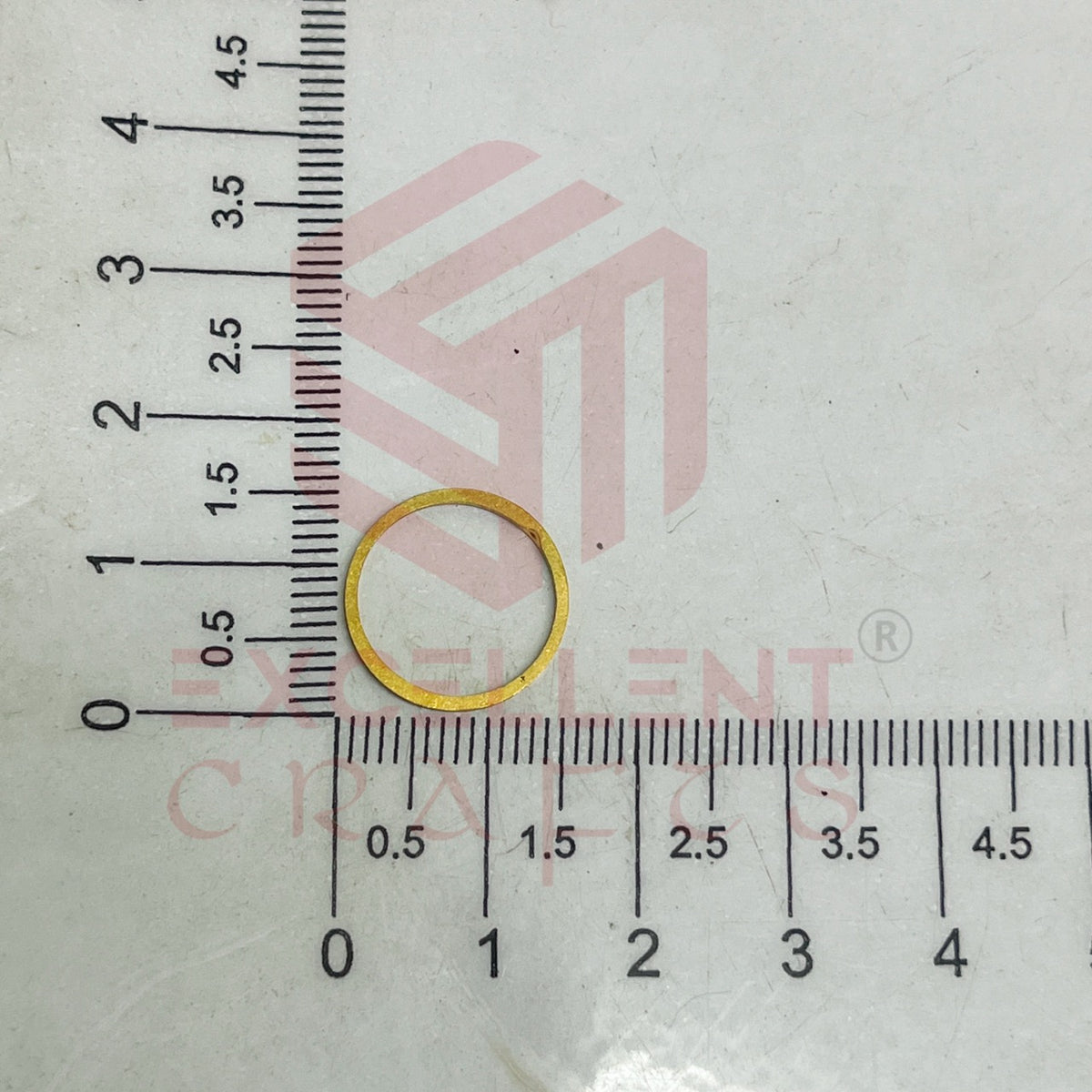 15mm Circle Open Back Brass Frame Bezel- Gold
