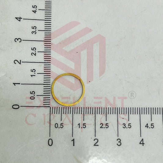 15mm Circle Open Back Brass Frame Bezel- Gold