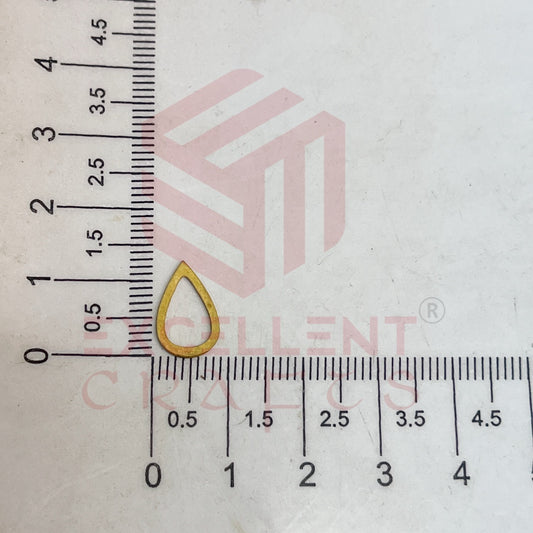 8x13mm Drop Shape Brass Frame - Gold