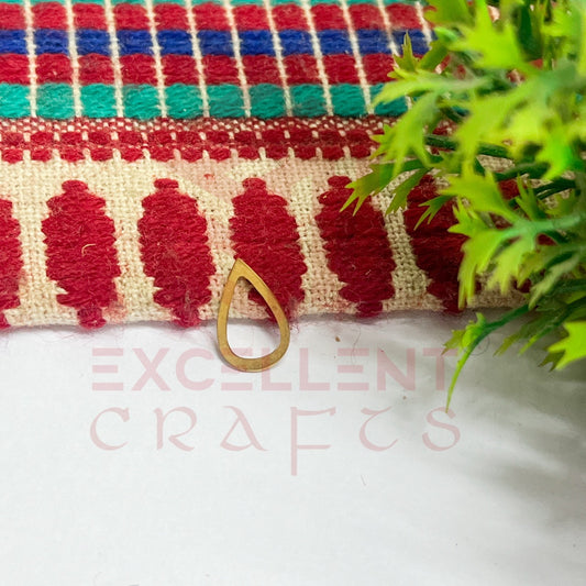 8x13mm Drop Shape Brass Frame - Gold