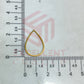 18x25mm Drop Shape Brass Frame - Gold
