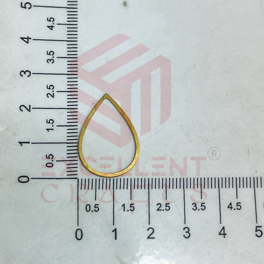 18x25mm Drop Shape Brass Frame - Gold