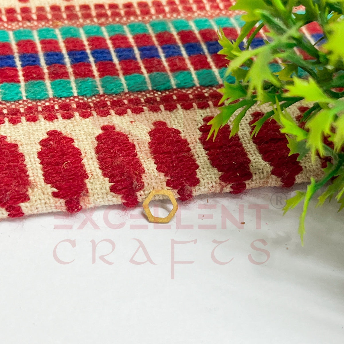 6x8mm Hexagon Shape Brass Frame - Gold