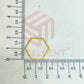 20x22mm Hexagon Shape Brass Bezel Charm - Gold