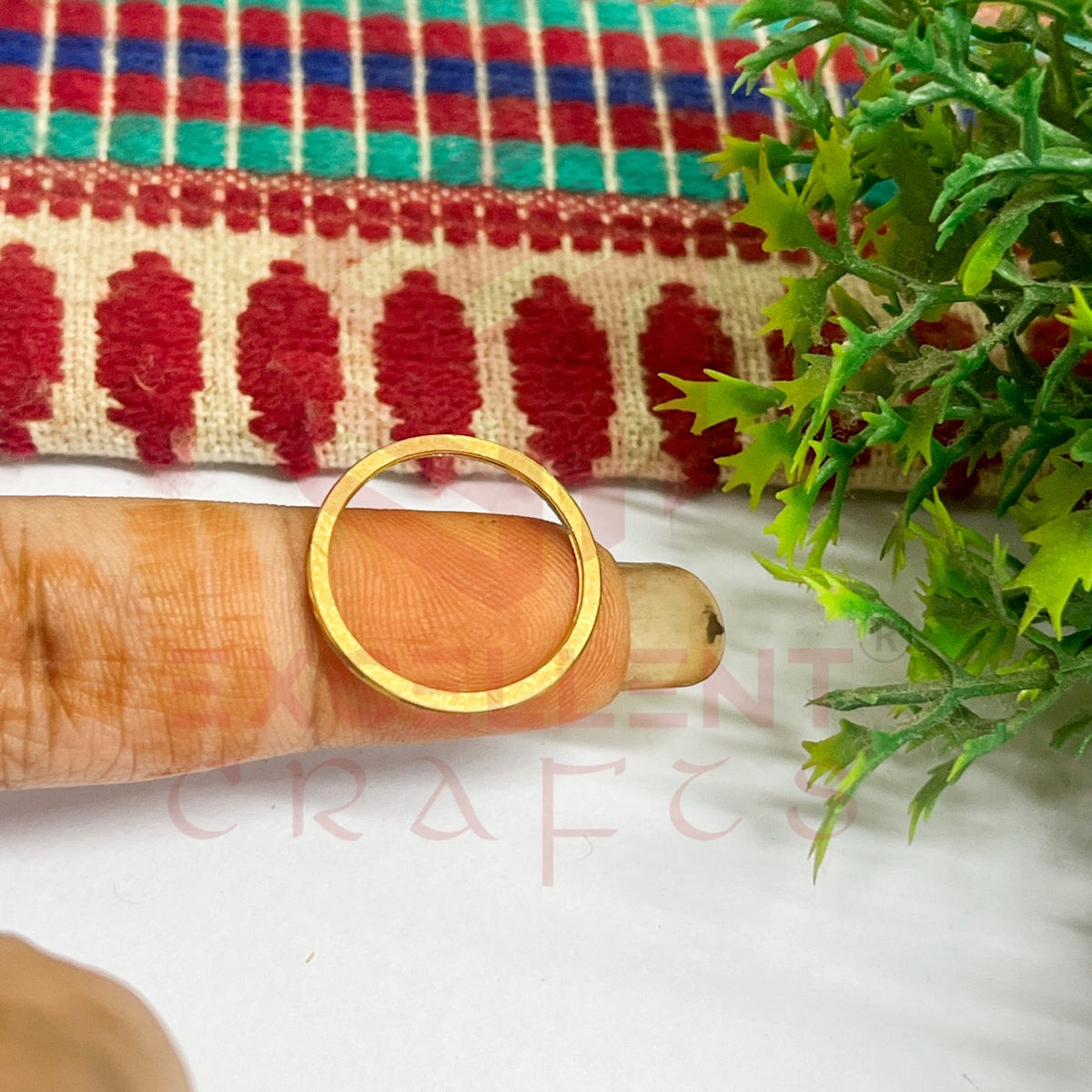 20mm Circle Open Back Brass Frame Bezel- Gold