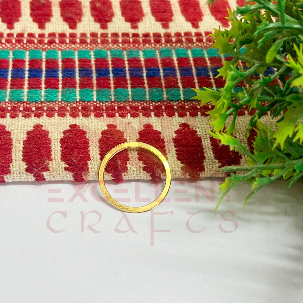 20mm Circle Open Back Brass Frame Bezel- Gold