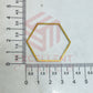 36x40mm Hexagon Shape Brass Frame - Gold