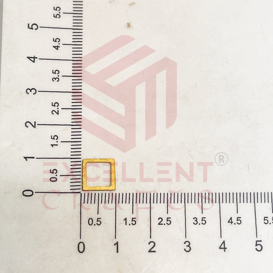 9x9mm Square Shape Brass Frame - Gold