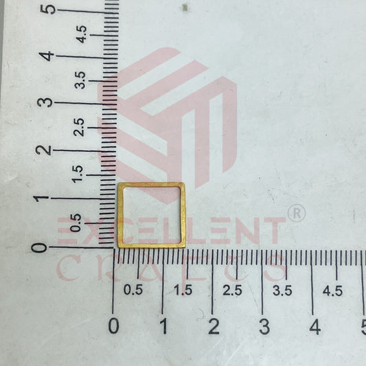 13x13mm Square Shape Brass Frame - Gold