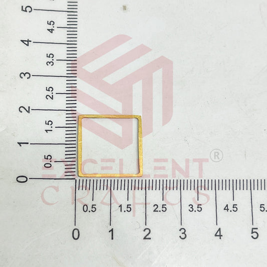17x17mm Square Shape Brass Frame - Gold