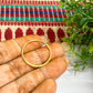 25mm Circle Open Back Brass Frame Bezel- Gold