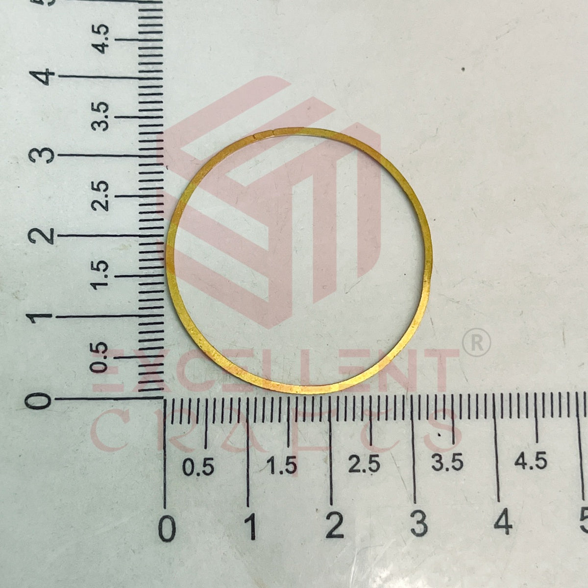 35mm Circle Open Back Brass Frame Bezel- Gold