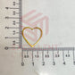 20mm Heart Shape Brass Frame - Gold
