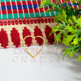20mm Heart Shape Brass Frame - Gold
