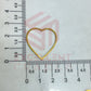 25mm Heart Shape Brass Frame - Gold