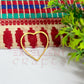 25mm Heart Shape Brass Frame - Gold