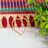 25mm Heart Shape Brass Frame - Gold