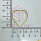30mm Heart Shape Brass Frame - Gold