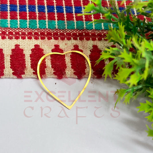 30mm Heart Shape Brass Frame - Gold
