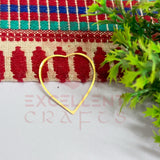 30mm Heart Shape Brass Frame - Gold