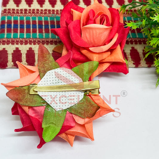 Hair Clip Artificial Flowers-HC-HA-7cm-1 (2pc Pack)