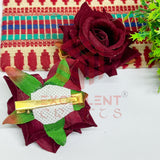 Hair Clip Artificial Flowers-HC-HA-7cm-7 (2pc Pack)