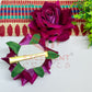 Hair Clip Artificial Flowers-HC-HA-7cm-8 (2pc Pack)
