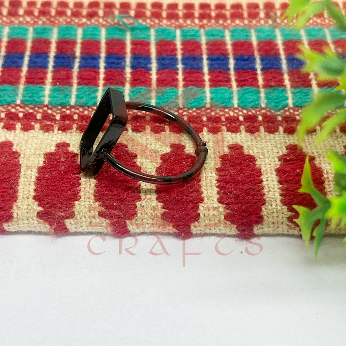 7x13mm Rectangle Brass Finger Ring