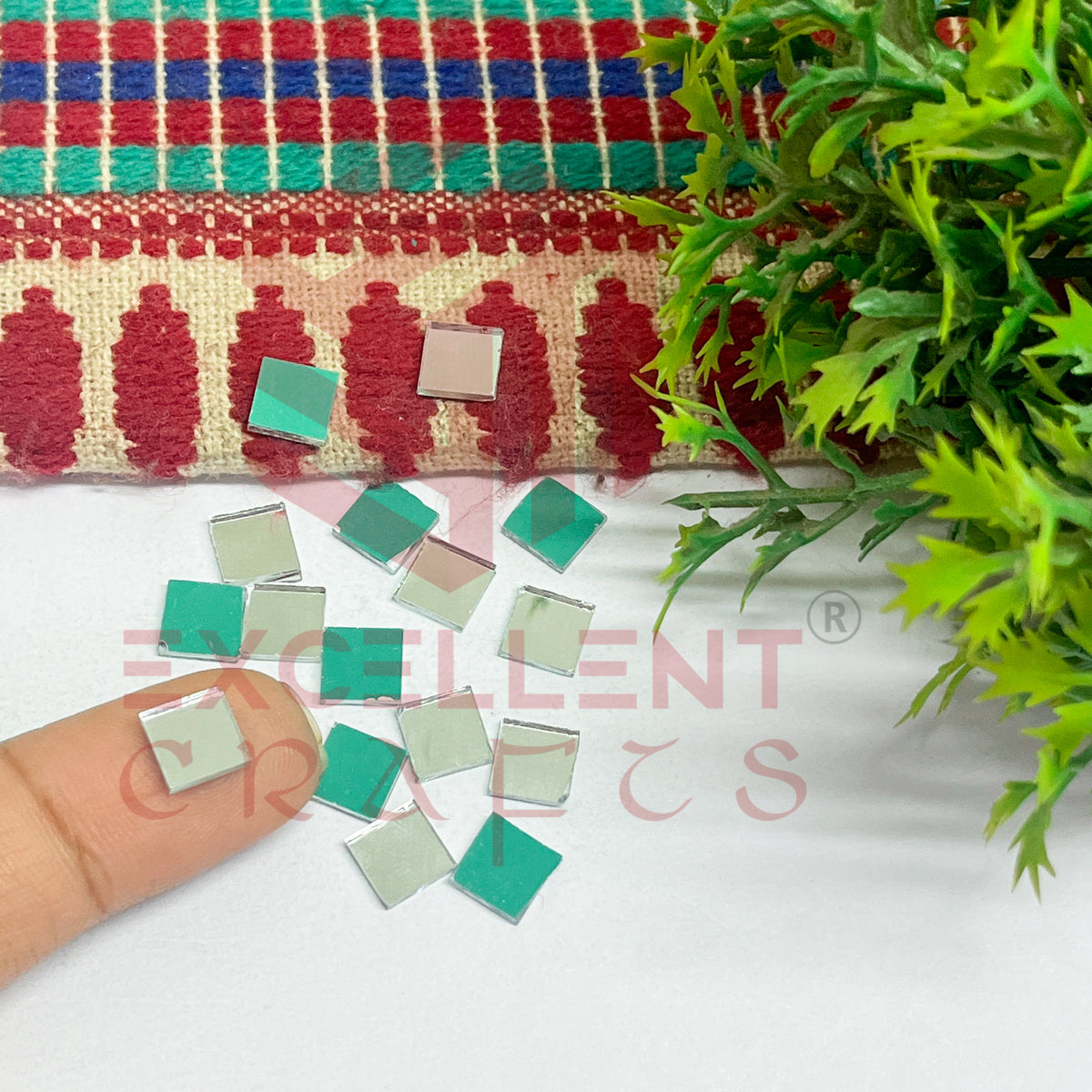 8x8mm Square Shape Glass Mirrors-100Pc