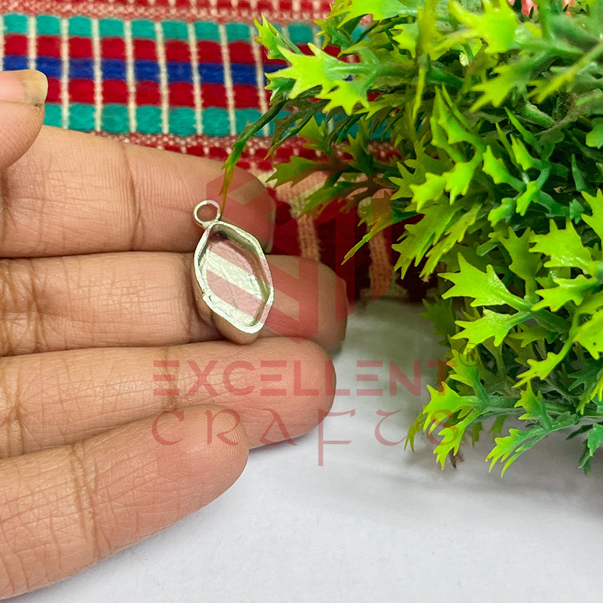 5mm Thickness Long Hexagon Cabochon Bezel- 1Pc