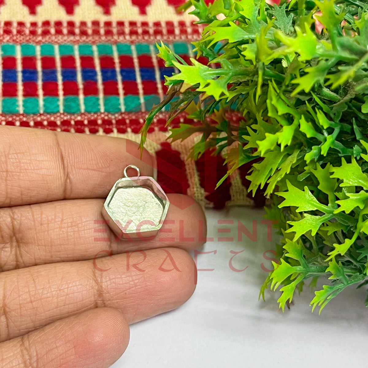 5mm Thickness Hexagon Cabochon Bezel- 1Pc