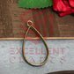 35mm x 20mm Open Back Bezel Teardrop Shape