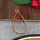 35mm x 20mm Open Back Bezel Teardrop Shape