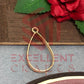 35mm x 20mm Open Back Bezel Teardrop Shape